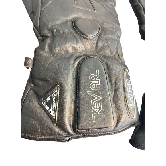 LaTrek Motorcycle Gloves Kevlar Thinsulate Black Leather Rainguard Sz XXL READ - Picture 5 of 9